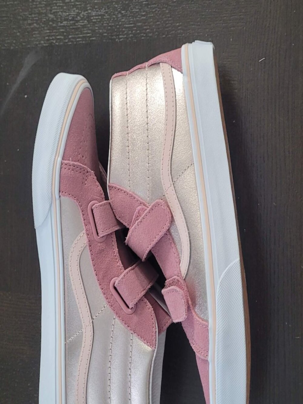 VANS Junior Sk8-Mid Reissue V Metallic Pop Pink NEW Junior Girls Sneaker